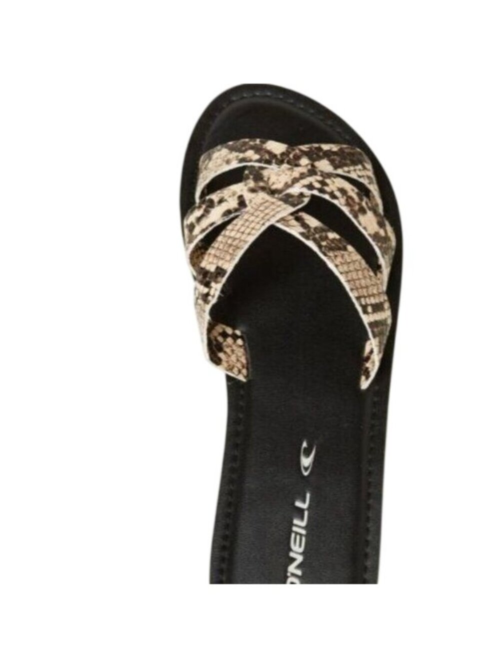 O'Neill Women's Dawson Sandals, Tan Snakeskin, Size 6